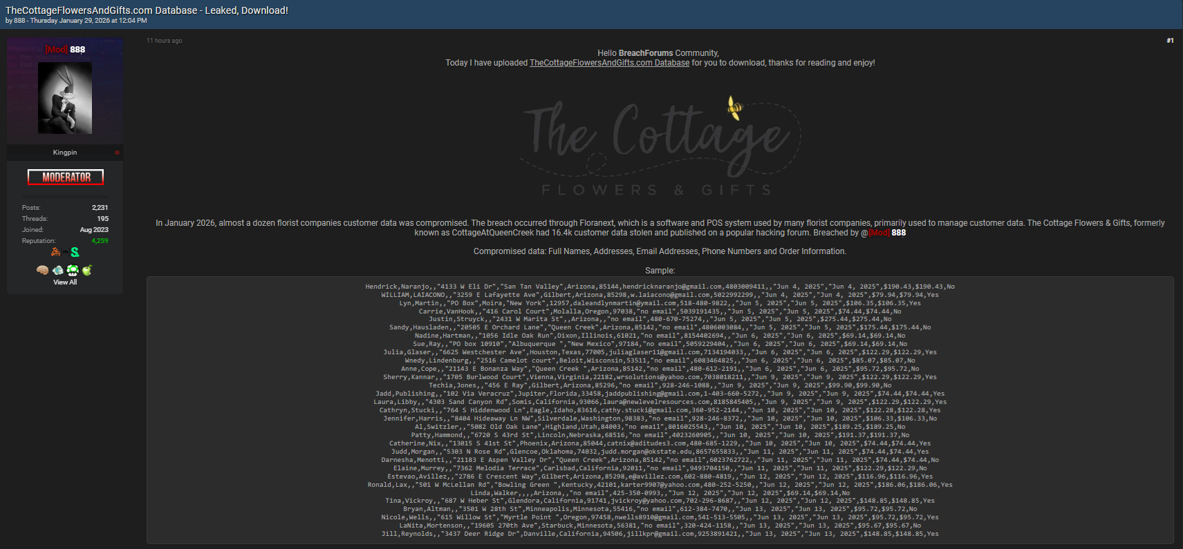 TheCottageFlowersAndGifts.com