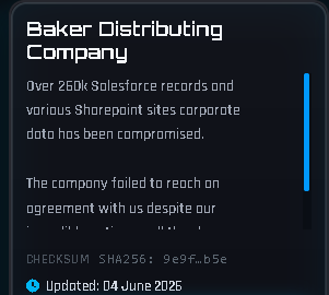 Baker Data Breach